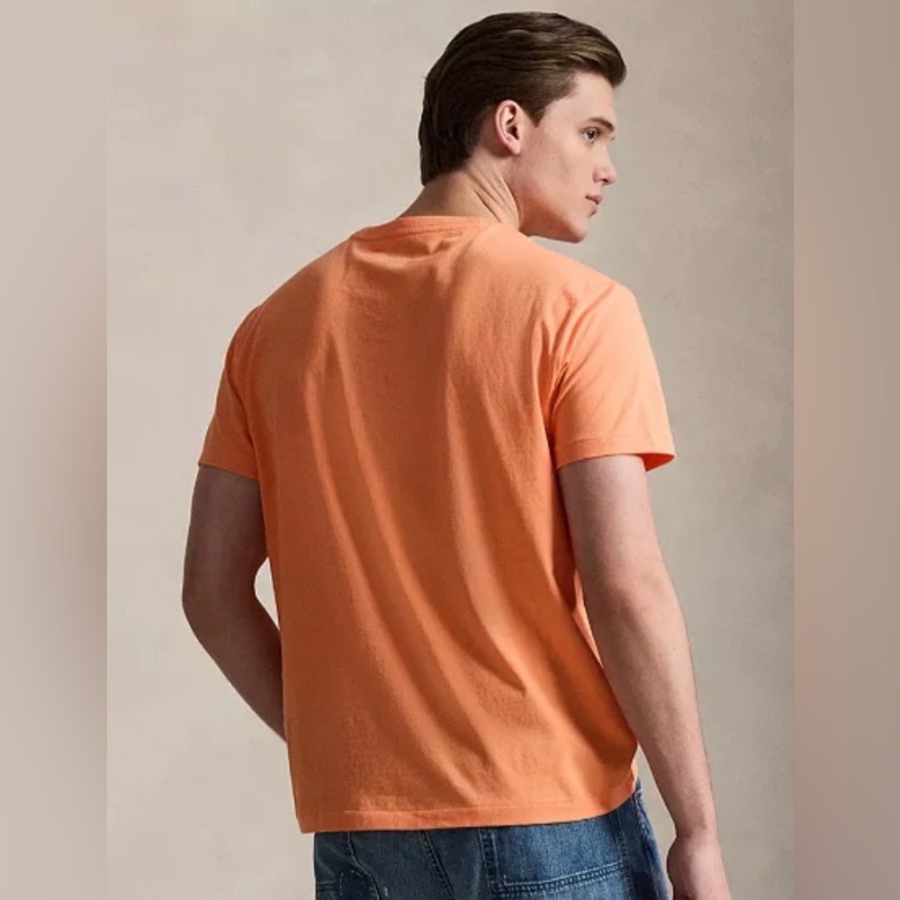 Polo Ralph Lauren Pompano Orange V-Neck Cotton Tee size Medium NWT - Picture 8 of 11